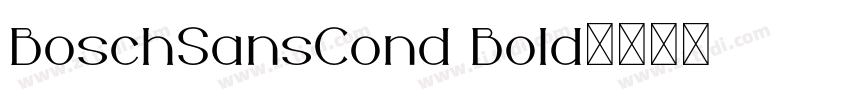 BoschSansCond Bold字体转换